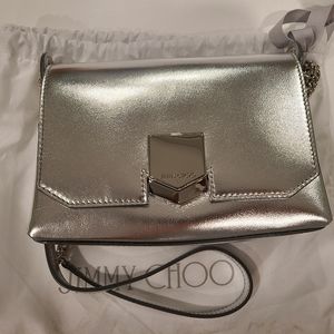 <SOLD> Jimmy Choo silver bag